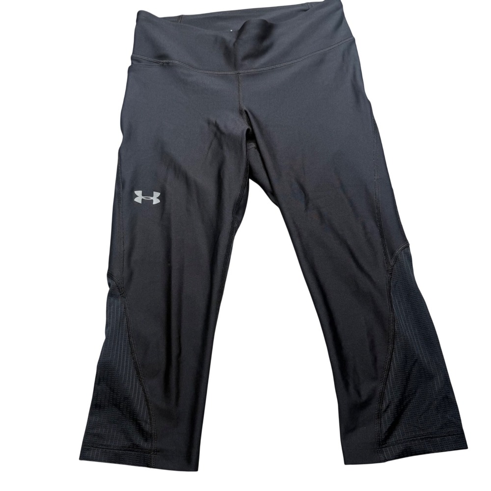 Under Armour HeatGear Compression Crop Leggings Women's Medium Black Active